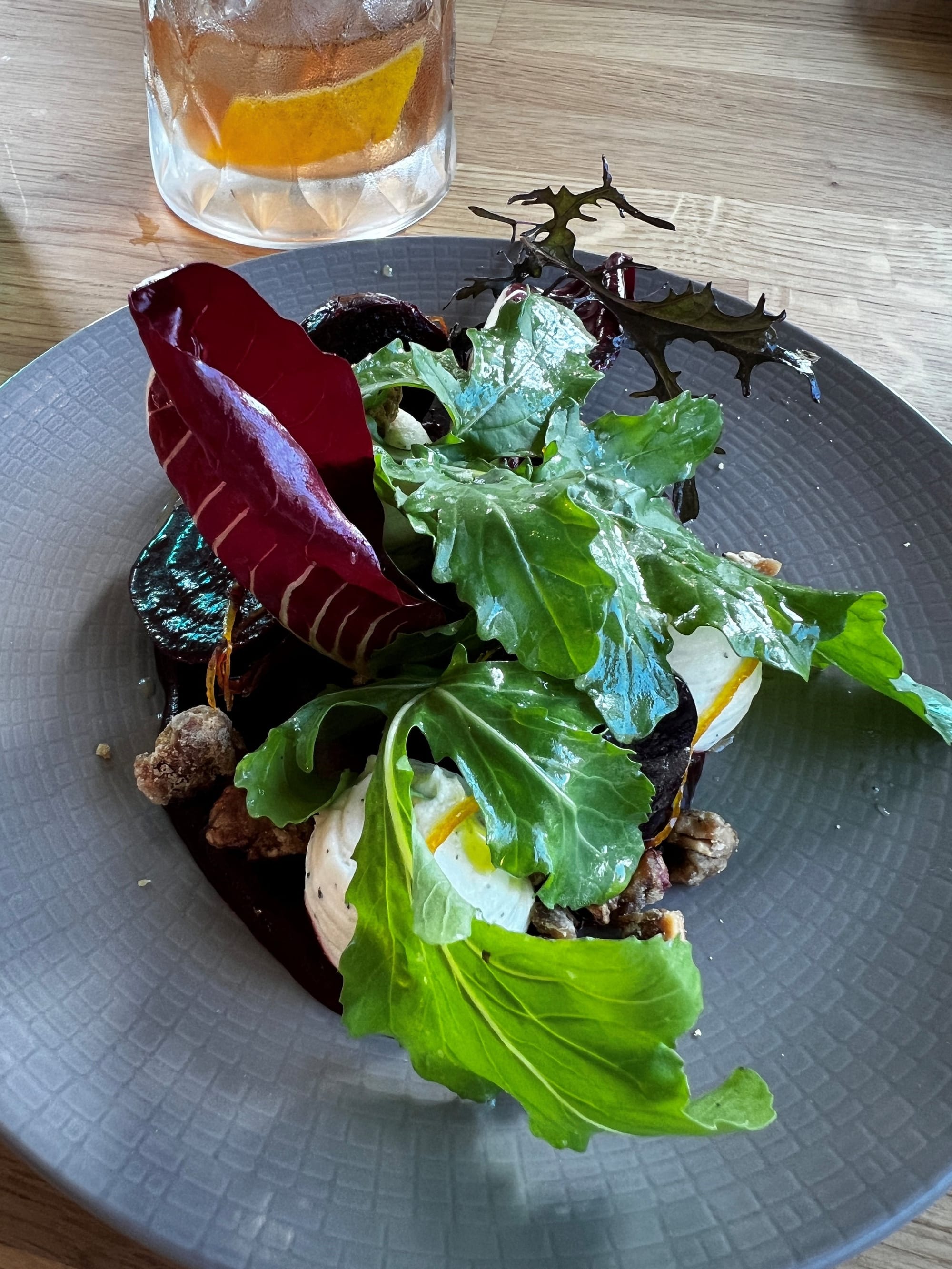 Aral Farm beets dish showcasing the Cornish landscape at Fern restaurant