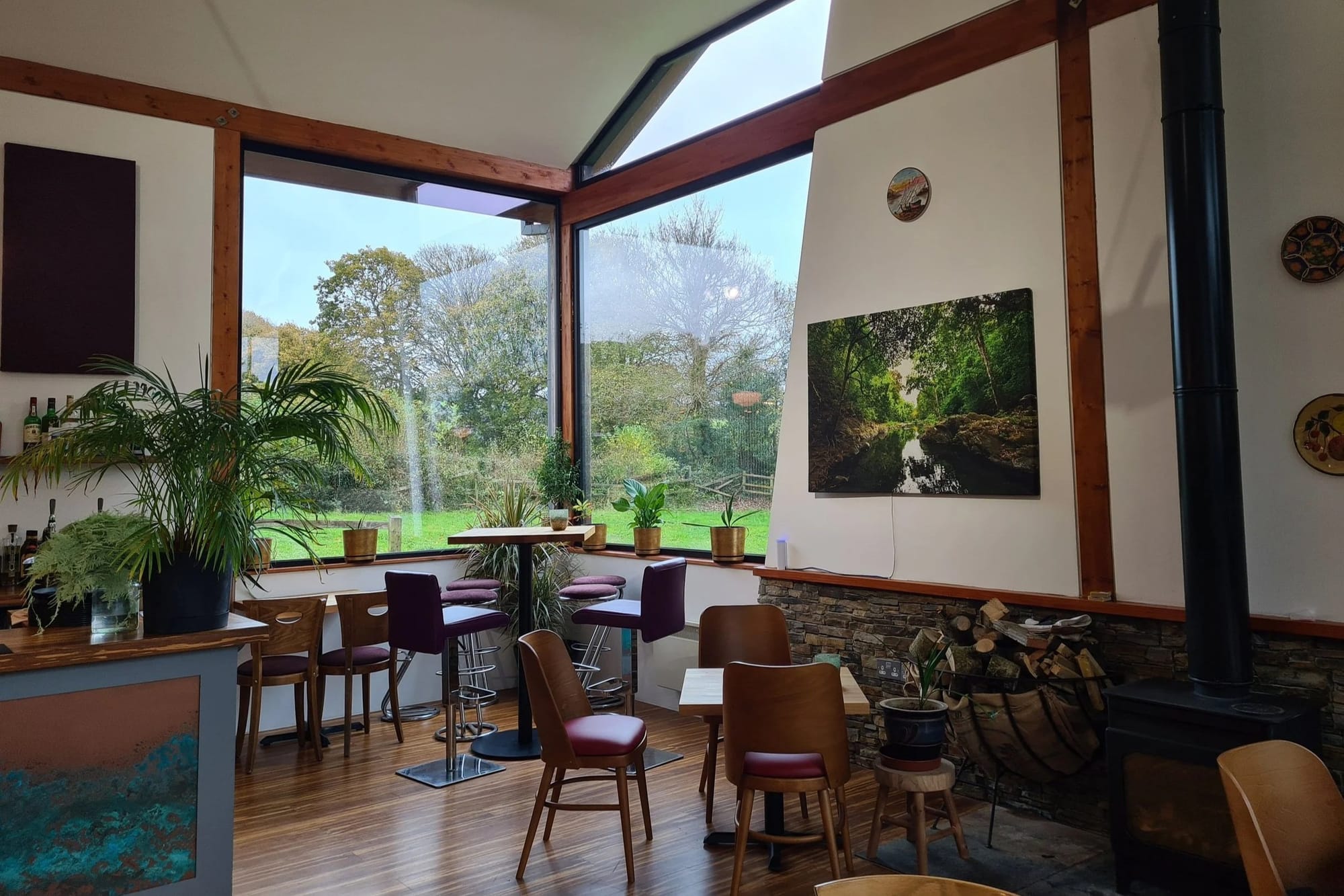 Stylish interior of Fern restaurant blending natural materials with a cosy atmosphere