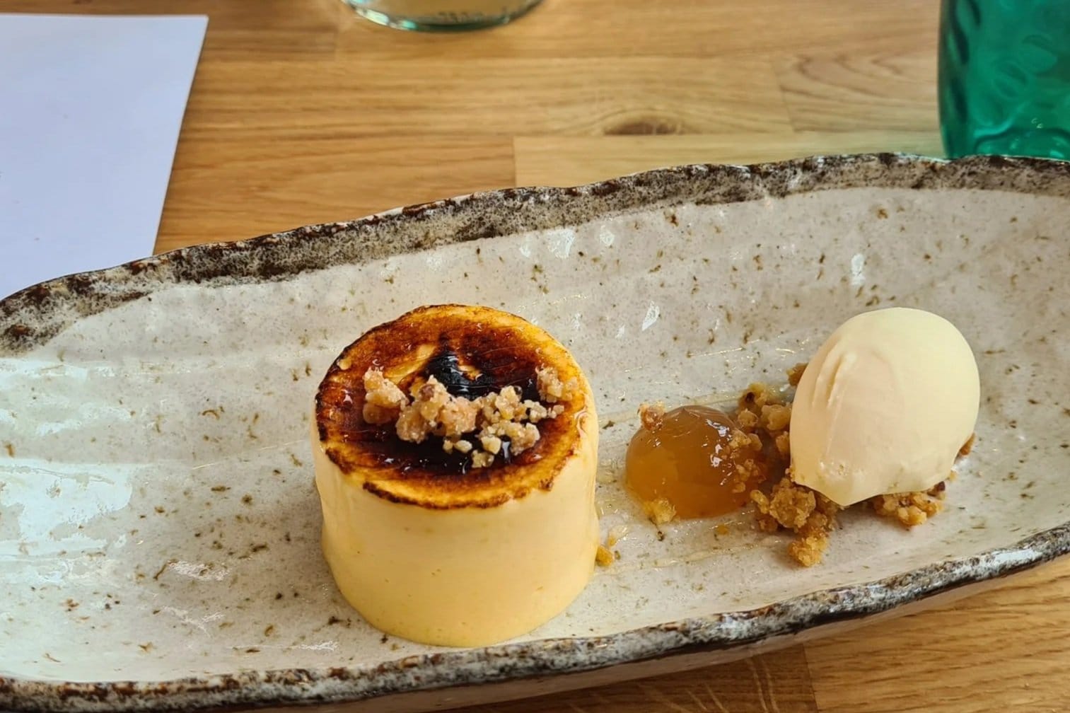 A frozen toddy cocktail with toasted lemon, honey and whiskey at Fern restaurant