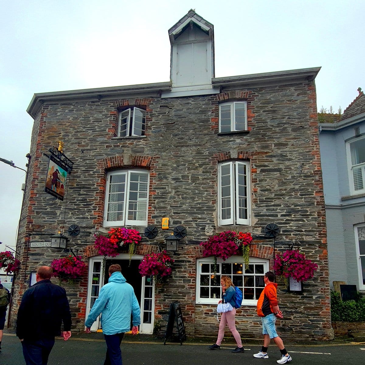 The Old Custom House pub in Padstow with views over the harbour