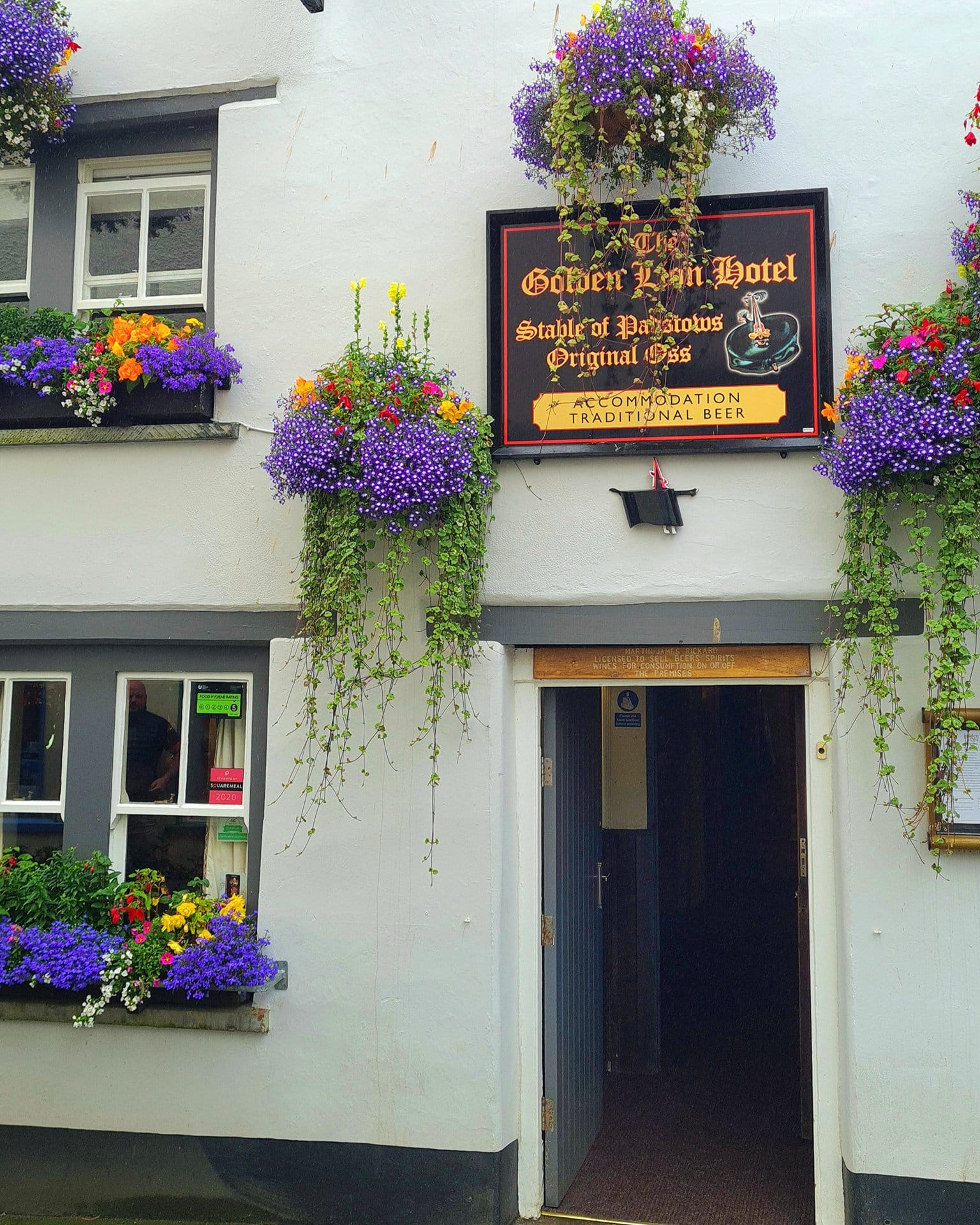 The Golden Lion pub in Padstow with its traditional wooden beams and cosy nooks