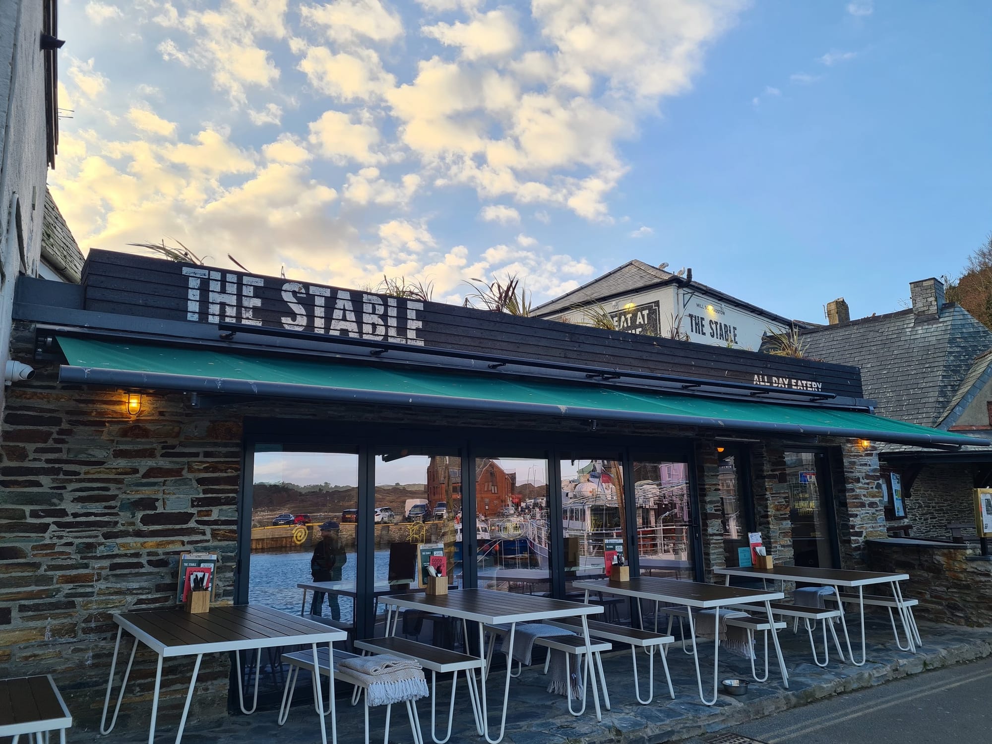 The Stable eatery on Padstow's harbour front, formerly the site of The Clipper